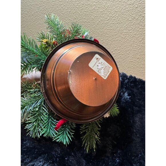 Vintage Countryware Copper Basket With Artificial Festive Floral Arrangement - Picture 6 of 7